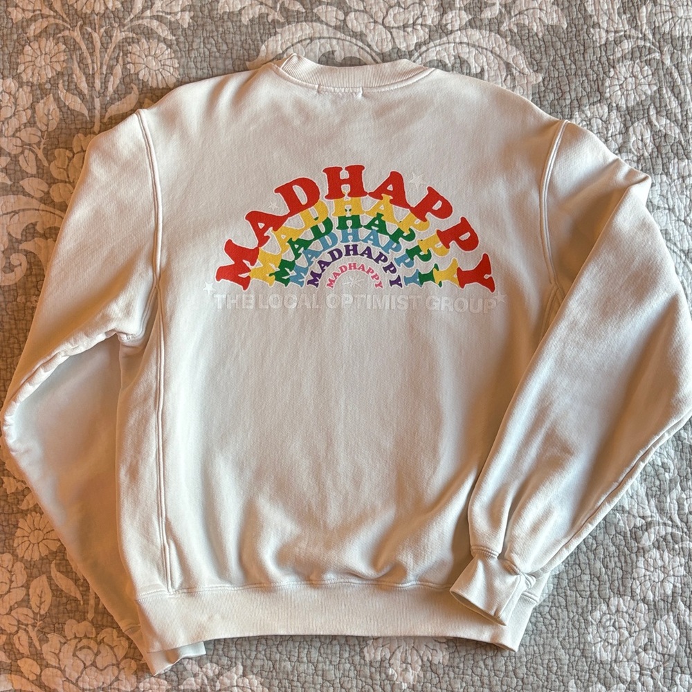 Madhappy Crew Neck Sweatshirt ~ Size Extra Small ~ Color Pristine - Picture 2 of 7
